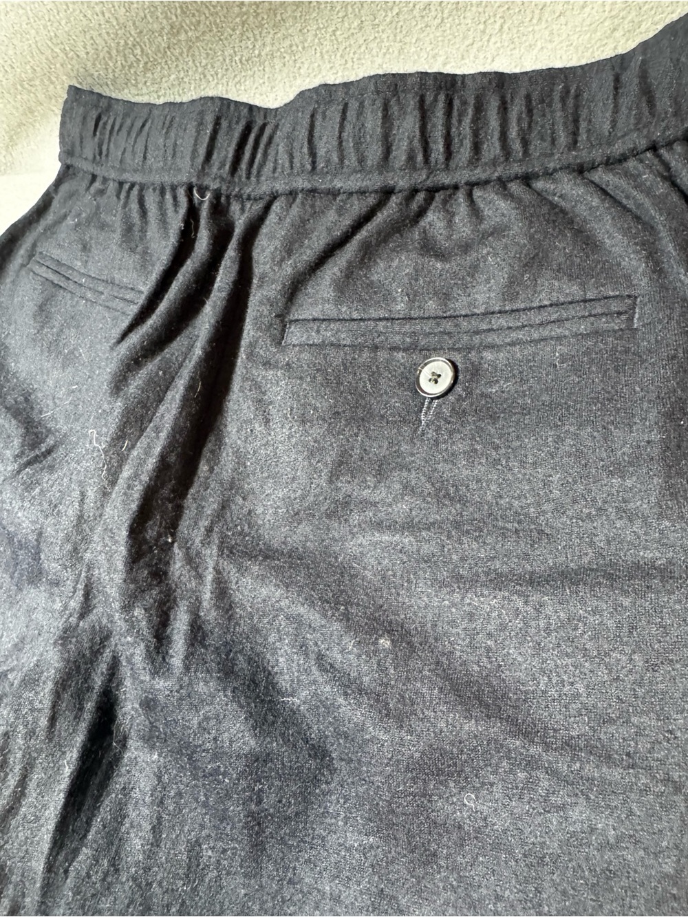 Women’s Vince 100% Wool Drawstring Pintuck Jogger Navy Size 29 - Picture 7 of 9